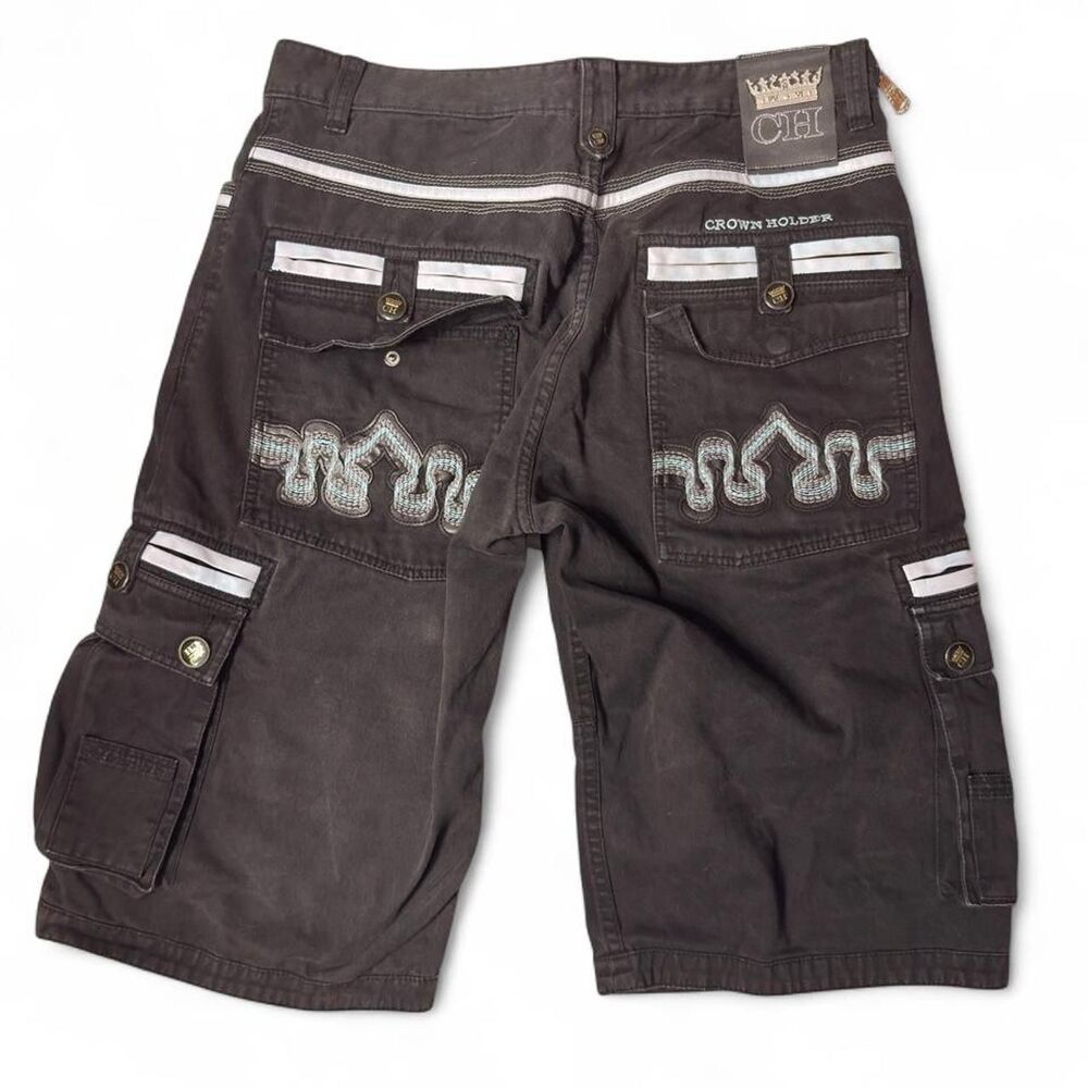 (2007-2010) Crown Holder CRN Cargo Shorts - Faded Black - 36